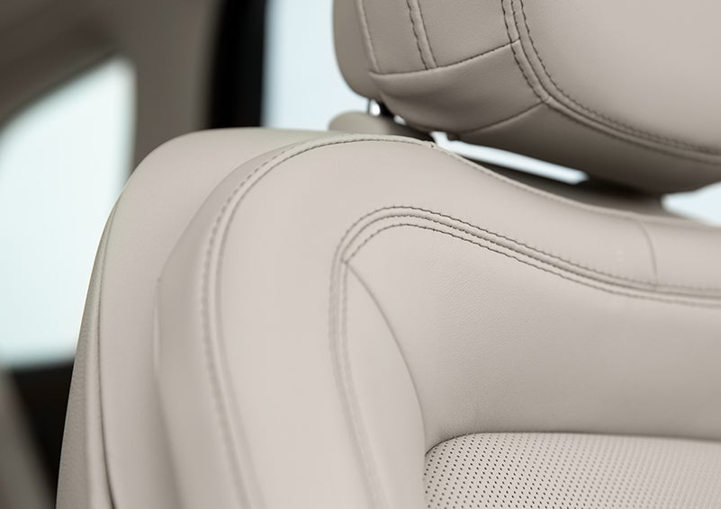 Fine craftsmanship is shown through a detailed image of front-seat stitching. | All Star Lincoln in Prairieville LA