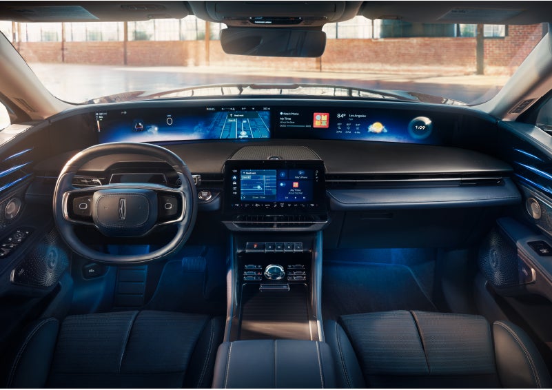 The panoramic display is shown in a 2024 Lincoln Nautilus® SUV. | All Star Lincoln in Prairieville LA